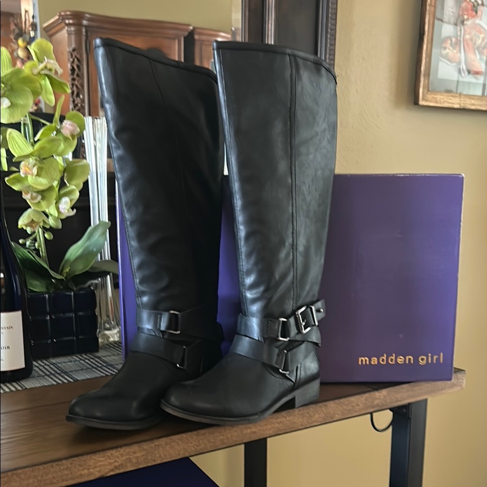 Madden Girl Black Over the Knee Boots